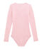 Body coton et laine pour femme rose CHEEK/blanc MARSHMALLOW