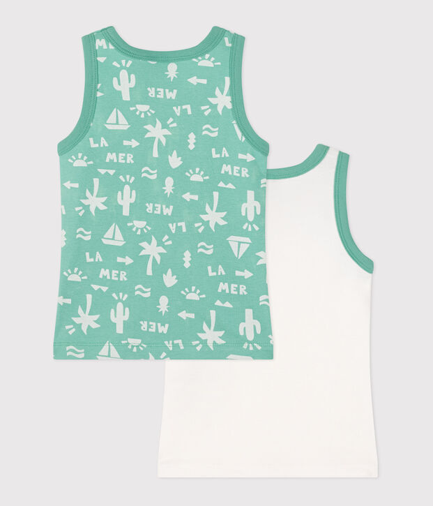 Lot de 2 d&eacute;bardeurs enfant en coton imprim&eacute; multicouleur