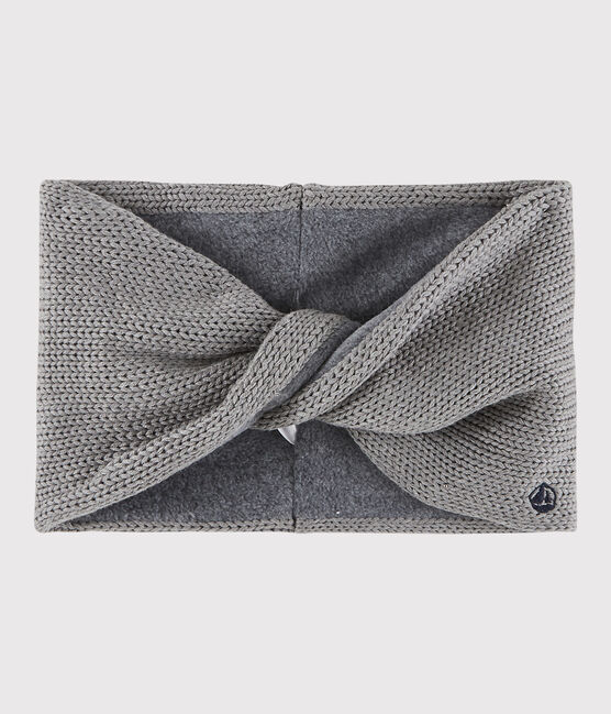 Snood torsadé en tricot enfant garçon - fille gris SUBWAY CHINE