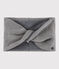 Snood torsadé en tricot enfant garçon - fille gris SUBWAY CHINE