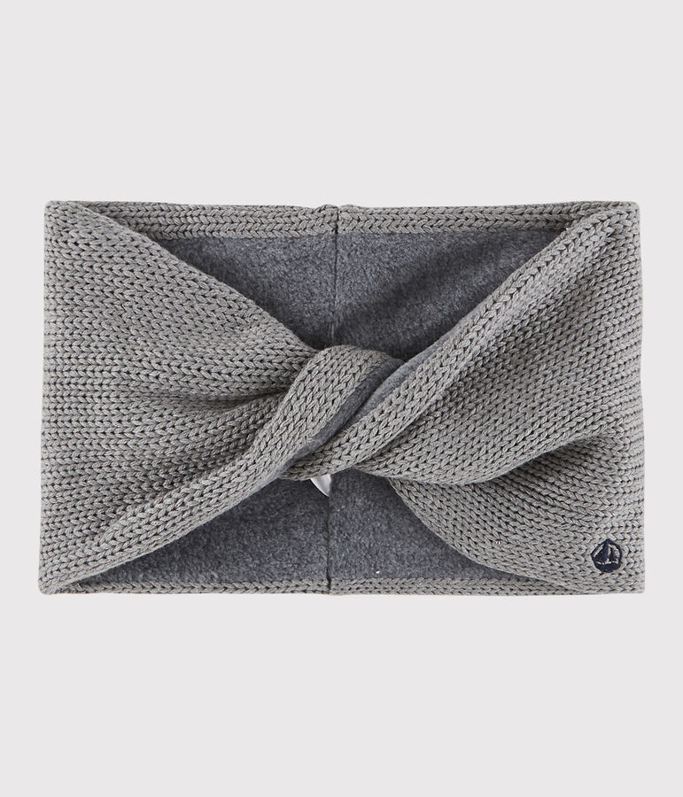 Snood torsad&eacute; en tricot enfant gar&ccedil;on - fille gris