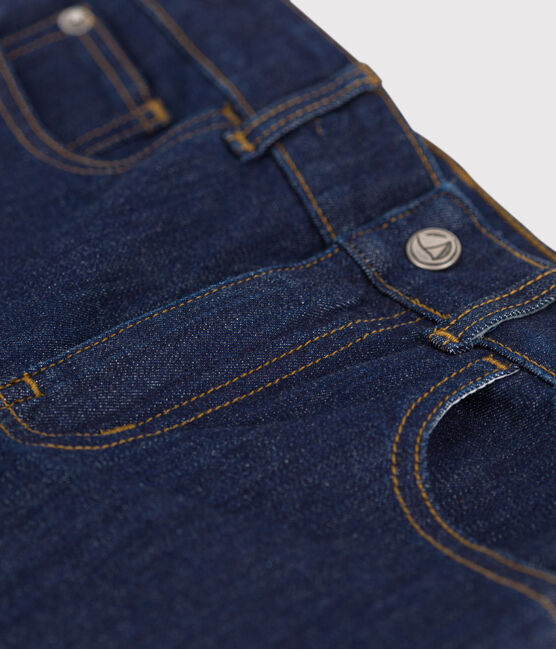 Pantalon droit en denim enfant garçon BLEU FONCE