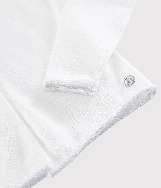 Cardigan en tricot coton enfant fille blanc