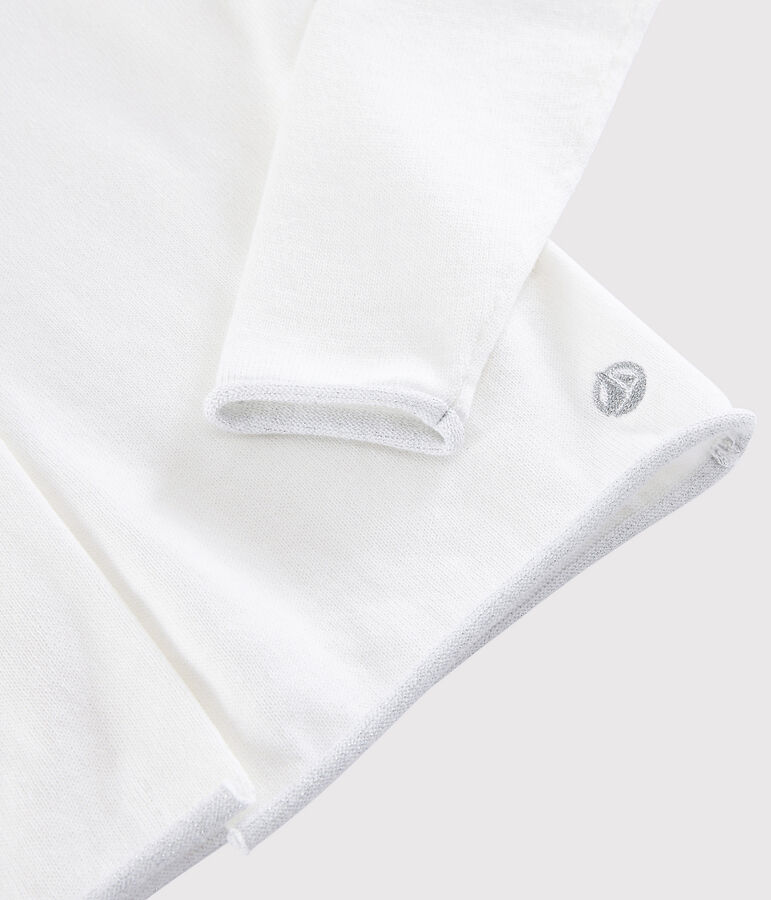 Cardigan en tricot coton enfant fille blanc MARSHMALLOW