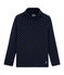 Sous pull enfant fille à pois bleu SMOKING/jaune DORE