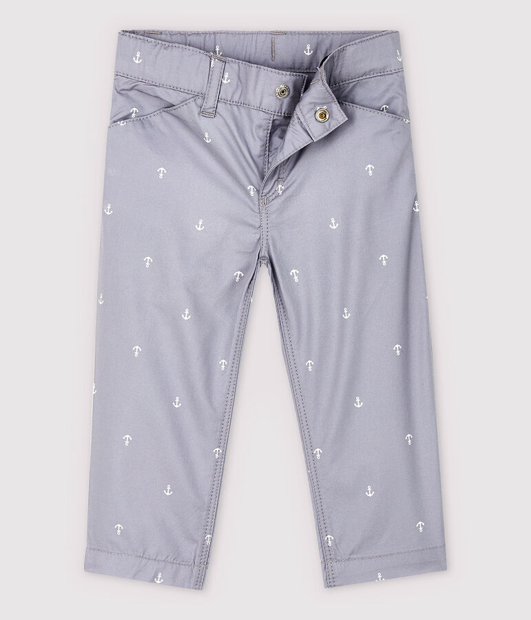 Pantalon en twill en brod&eacute; b&eacute;b&eacute; gar&ccedil;on gris CONCRETE