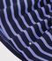 Robe enfant en coton manches longues &agrave; rayures bleu/violet