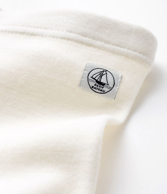 Caleçon bébé en laine et coton blanc MARSHMALLOW