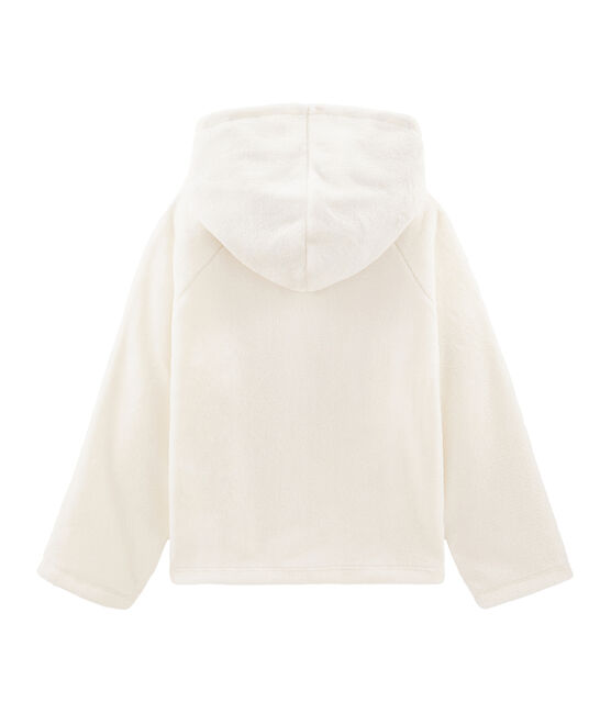 Sweatshirt polaire moutonné enfant fille blanc MARSHMALLOW