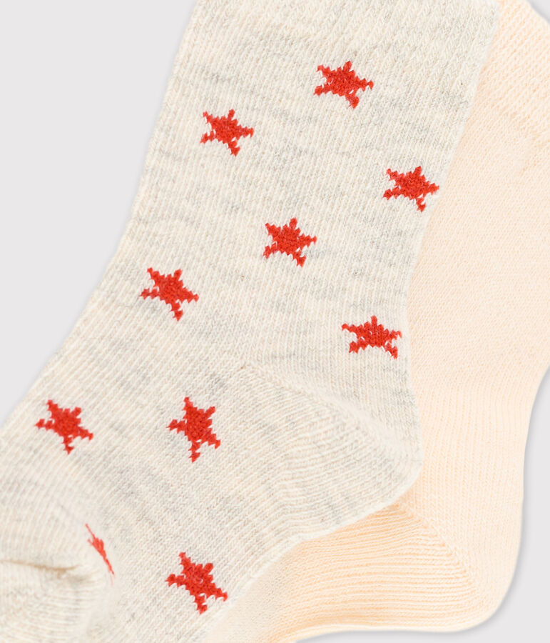 Lot de 2 paires de chaussettes b&eacute;b&eacute; multicouleur
