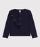 Cardigan en coton enfant fille bleu SMOKING