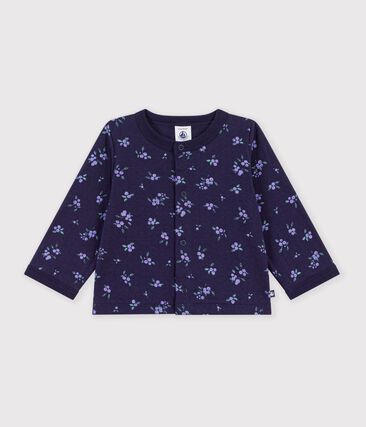 Cardigan bébé en coton imprimé à fleurs