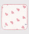 MOUCHOIR CŒUR BÉBÉ  EN GAZE DE COTON blanc MARSHMALLOW/rouge TERKUIT