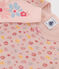 Chemise de nuit et son diadème en coton motif floral enfant rose SALINE/blanc MULTICO