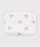Pochette b&eacute;b&eacute; en coton imprim&eacute; c&oelig;urs blanc/multicouleur
