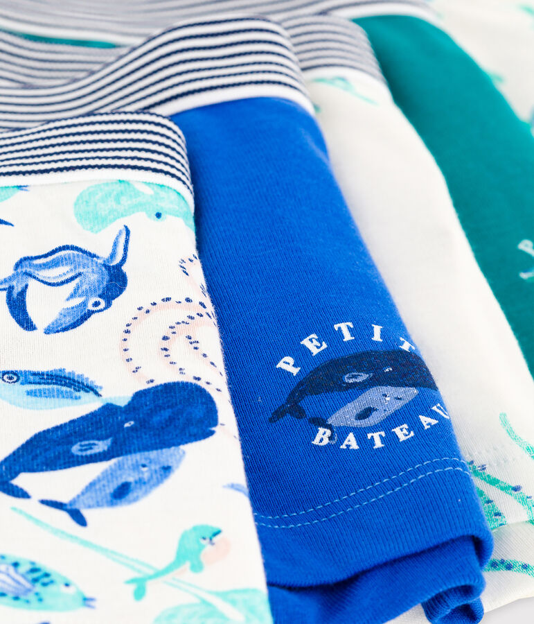 Lot de 5 boxers animaux marins petit gar&ccedil;on multicouleur