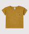 Tee-shirt manches courtes uni en jersey bébé jaune ISTRE