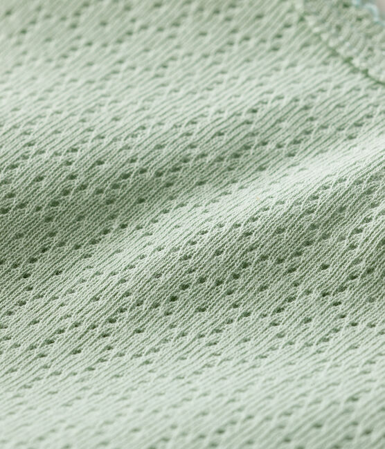 Body manches courtes en maille ajourée bébé vert HERBIER