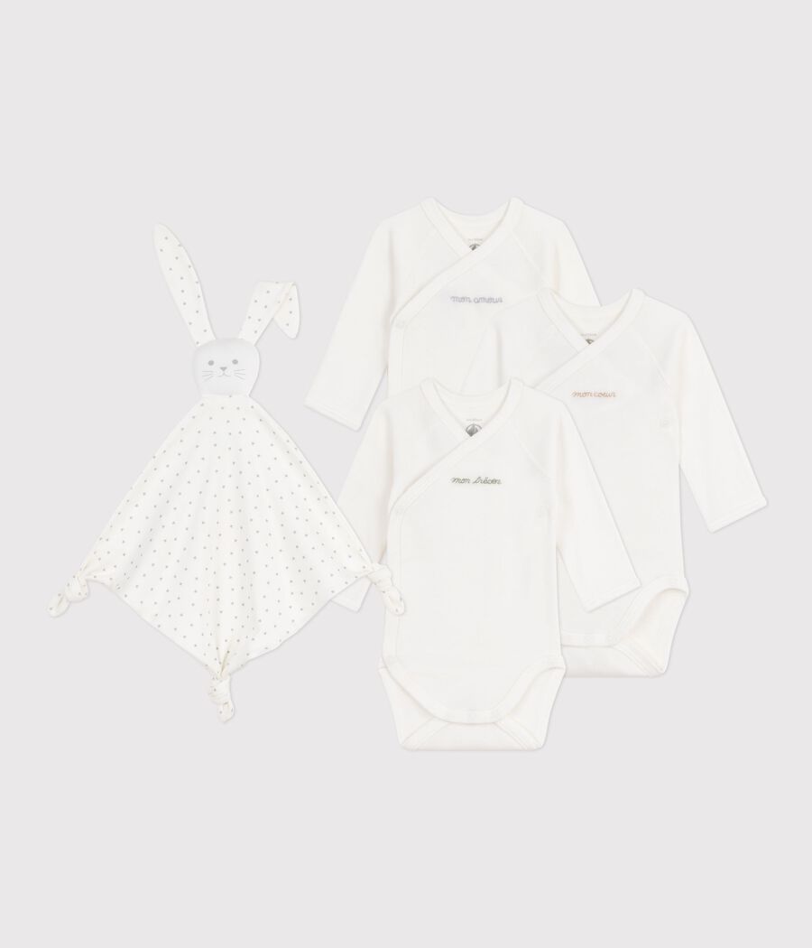 Coffret cadeau naissance en coton brodé (Petit Bateau) - Couverture