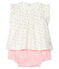Ensemble 2 pièces bébé fille blanc MARSHMALLOW/blanc MULTICO