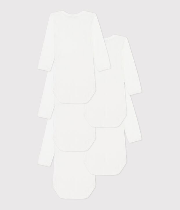 Lot de 5 bodies manches longues jours de la semaine en coton b&eacute;b&eacute; multicouleur