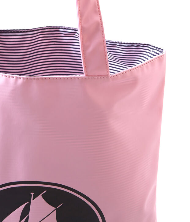 Sac shopping femme uni d&eacute;perlant rose