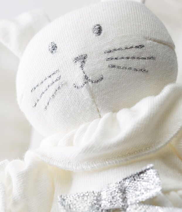 Doudou lapin raffin&eacute; blanc