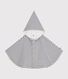 Cape à capuche rayée en coton bébé