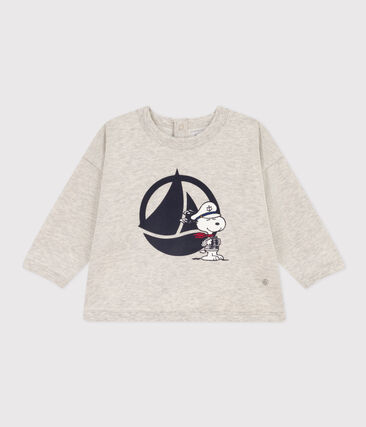 Sweatshirt Petit Bateau X Snoopy en molleton bébé