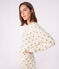 Pyjama femme en coton imprimé cœurs dorés MILK/ DORE