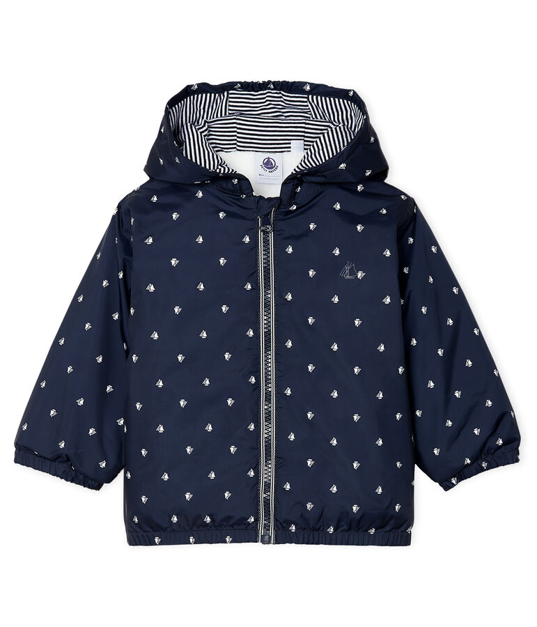 Blouson doubl&eacute; polaire b&eacute;b&eacute; mixte bleu/blanc