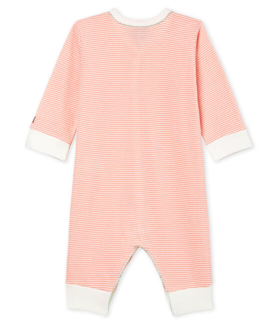 Dors bien bébé fille en côte rose ROSAKO/blanc MARSHMALLOW