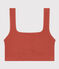 Brassière unie en coton et élasthanne femme marron FAMEUX