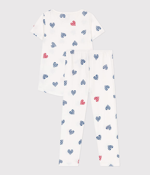 Pyjama enfant en coton blanc/rouge/multicouleur