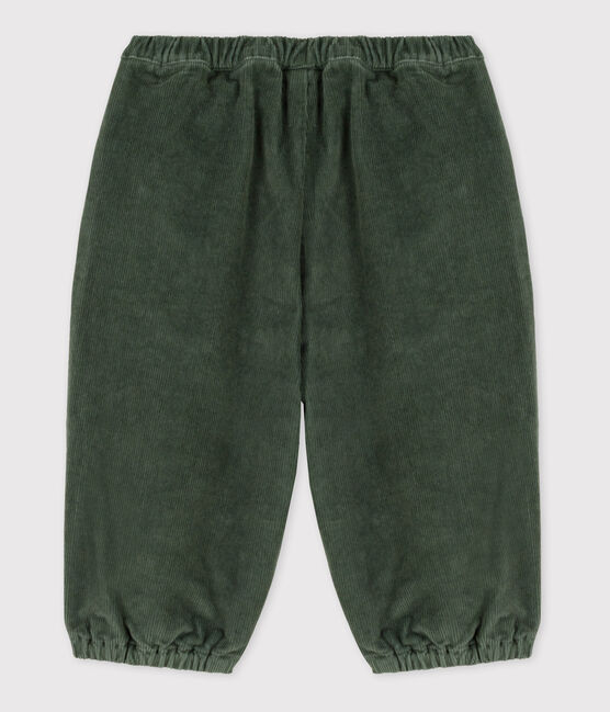 Pantalon bébé en velours côtelé vert VALLEE