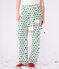 Pyjama femme en coton imprim&eacute; sapins blanc/multicouleur