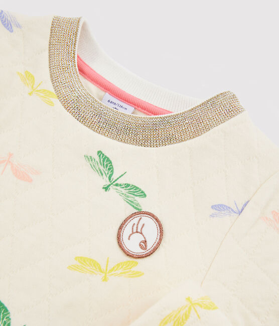 Robe enfant fille beige COQUILLE/blanc MULTICO