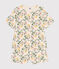 Pyjama short et tee-shirt en coton motif floral femme blanc AVALANCHE/ MULTICO