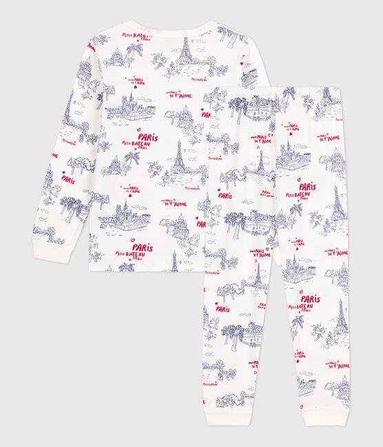 Pyjama en coton enfant blanc MARSHMALLOW/blanc MULTICO