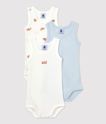 Lot de 3 bodies sans manches en coton