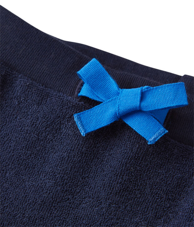 Short b&eacute;b&eacute; gar&ccedil;on en bouclette &eacute;ponge bleu