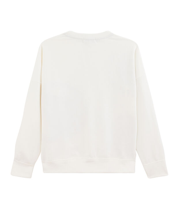 Sweat shirt logo femme blanc/violet