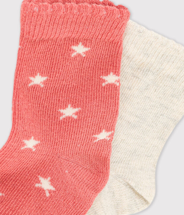 Lot de 2 paires de chaussettes b&eacute;b&eacute; multicouleur