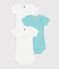 Lot de 3 bodies manches courtes en coton multicouleur