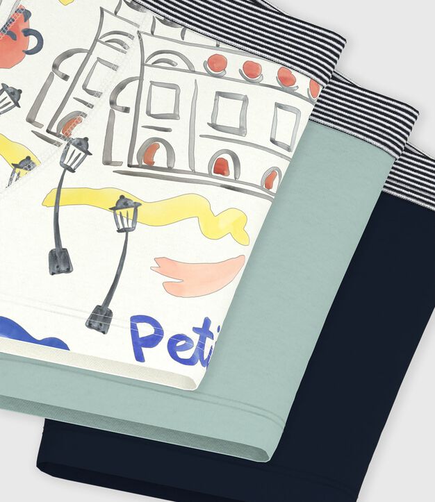 Lot de boxers enfant en coton imprim&eacute; Op&eacute;ra multicouleur