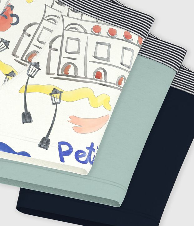 Lot de boxers enfant en coton imprim&eacute; Op&eacute;ra multicouleur