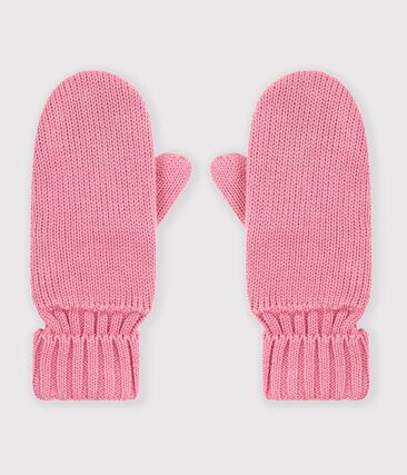 Moufles enfant en tricot unies doublées polaire