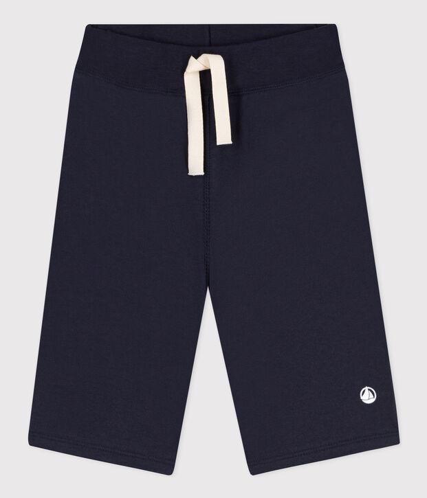 Bermuda en coton enfant gar&ccedil;on bleu marine