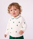 Pull b&eacute;b&eacute; en laine et coton et sapins brod&eacute;es
