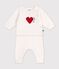 Ensemble b&eacute;b&eacute; en tricot jacquard c&oelig;ur rouge/rouge